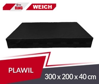 Weichbodenmatte 300 x 200 x 40 cm aus PVC, schwarz
