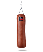 Premium Boxsack aus echtem Leder 130 x 35 cm 40 kg braun