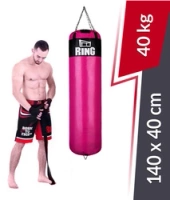 Boxsack Super 140 x 35 cm 40 kg – Rosa-Schwarz 