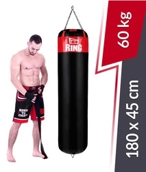 Boxsack Kolos 180 x 45 cm 60 kg schwarz-Rot