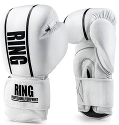 Boxhandschuhe "Competition" aus Naturleder Weiß