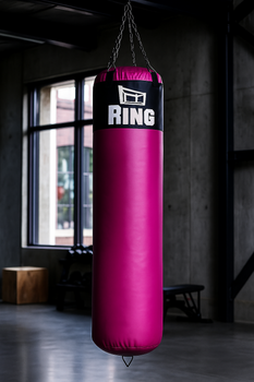 Boxsack Super 130 x 35 cm, 30 kg – Rosa-Schwarz