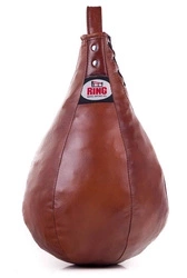 Boxbirne aus Echtleder – 5 kg Braun Trainingsball für Reflex & Schnelligkeit