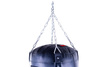 Premium Boxsack aus echtem Leder 100 x 35 cm 20 kg Schwarz