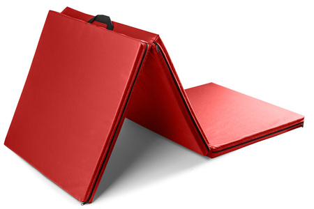 Faltbare Gymnastikmatte 180 x 60 x 5 cm – Rot, Plawil-Material