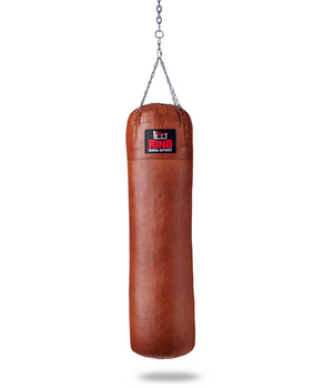 Premium Boxsack aus echtem Leder 130 x 35 cm 40 kg braun