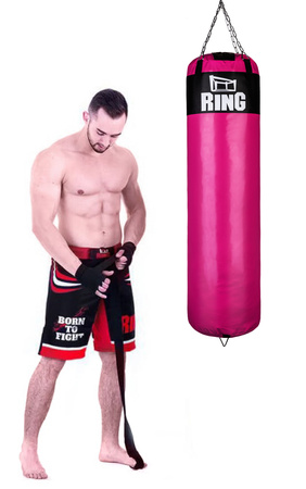 Boxsack Super 120 x 35 cm, 25 kg – Rosa-Schwarz