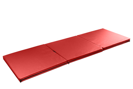 Faltbare Gymnastikmatte 180 x 60 x 5 cm – Rot, Plawil-Material