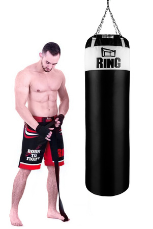 Boxsack Kolos 150 x 45 cm 50 kg schwarz-weiß