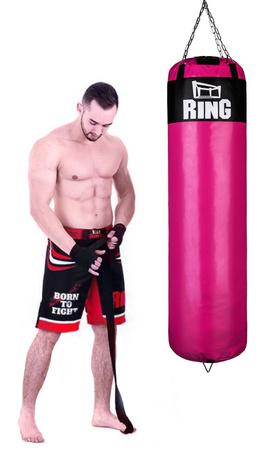 Boxsack Super 140 x 35 cm 40 kg – Rosa-Schwarz 