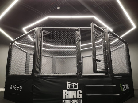 Profesjonalna klatka MMA z podestem 7 x 7 m
