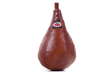 Boxbirne aus Echtleder – 5 kg Braun Trainingsball für Reflex & Schnelligkeit