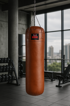 Premium Boxsack aus echtem Leder 130 x 35 cm 30 kg braun